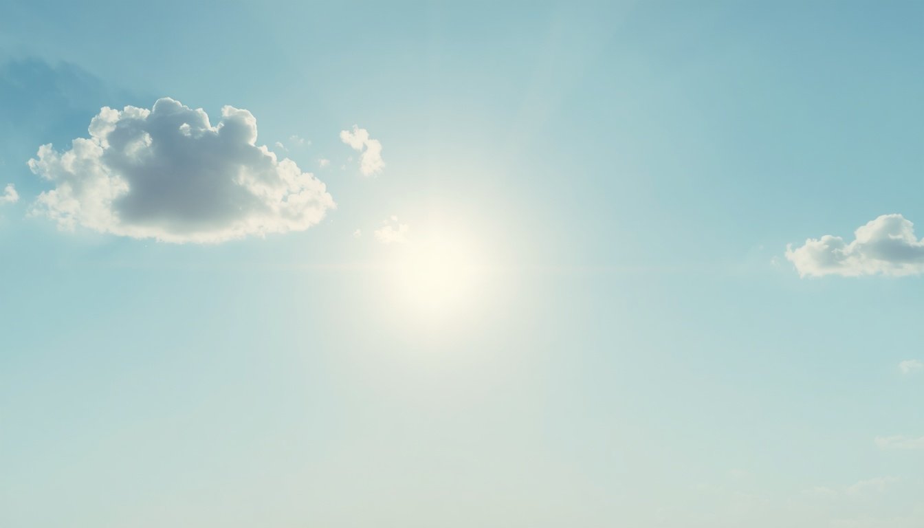 Clear sunny sky symbolizing a positive and better mindset