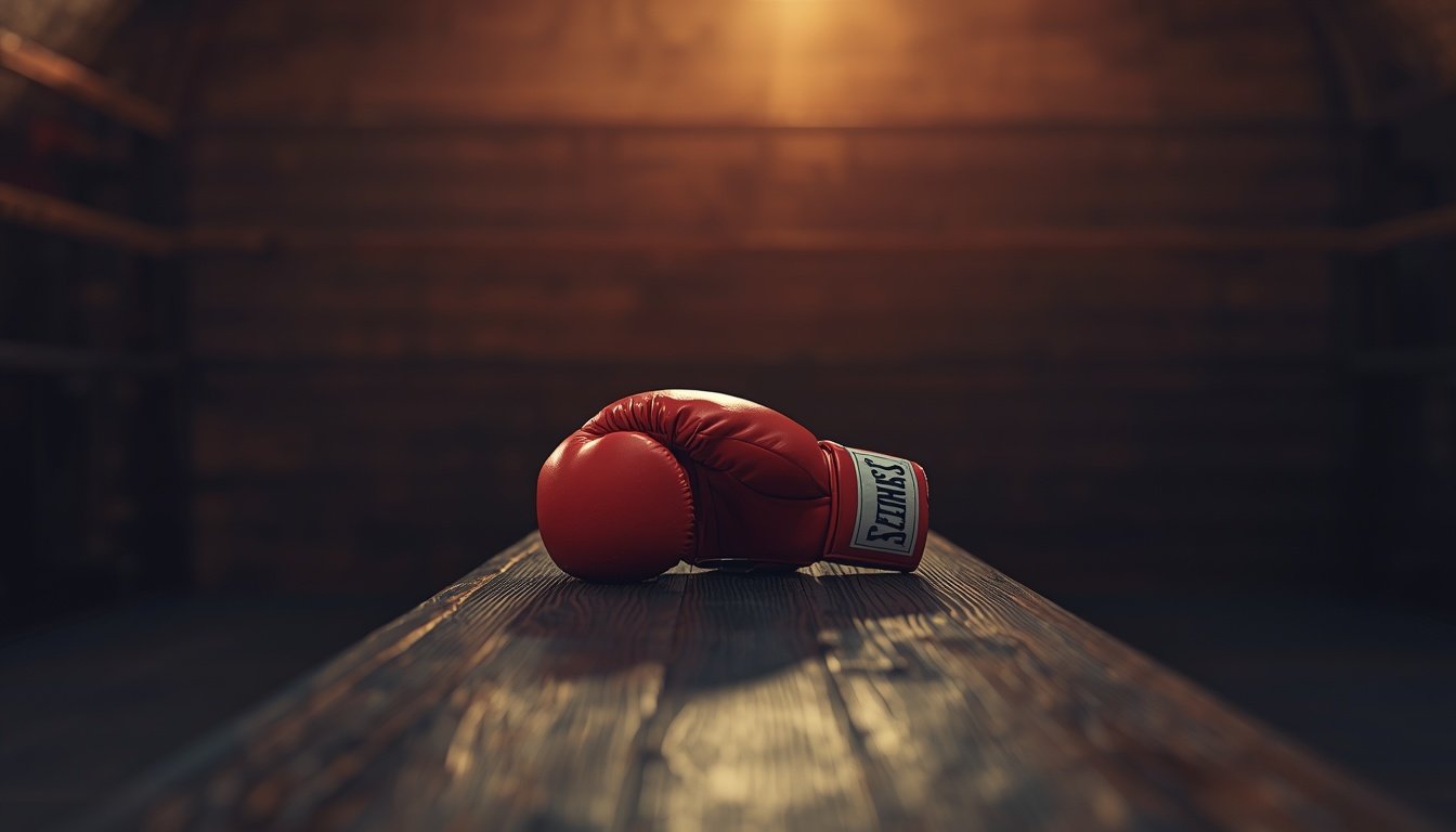 Red boxing glove representing an engaging cardio exercise for beginners