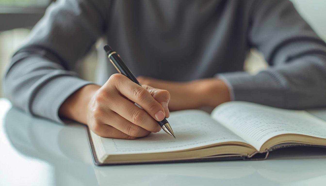 Person journaling daily to build strong mind habits