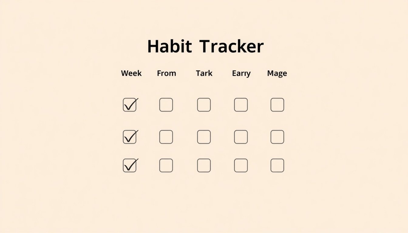 Habit tracker checklist supporting consistent mind habits routine