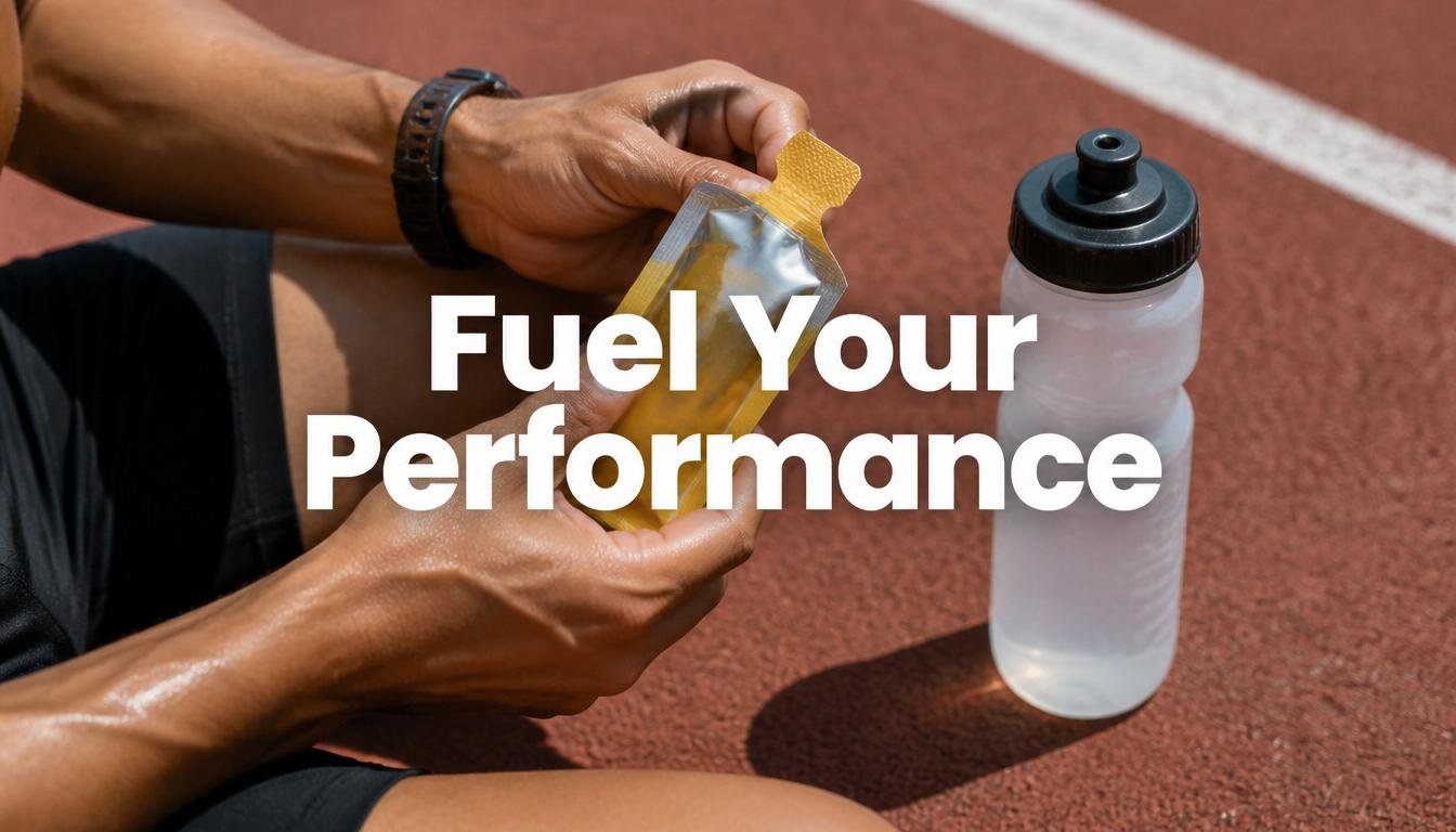 Athlete fueling performance on track following smart nutrition advice