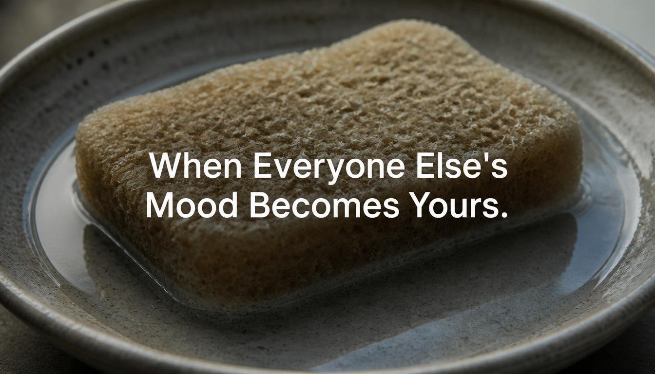 A fully saturated sponge sits in a shallow dish of water.